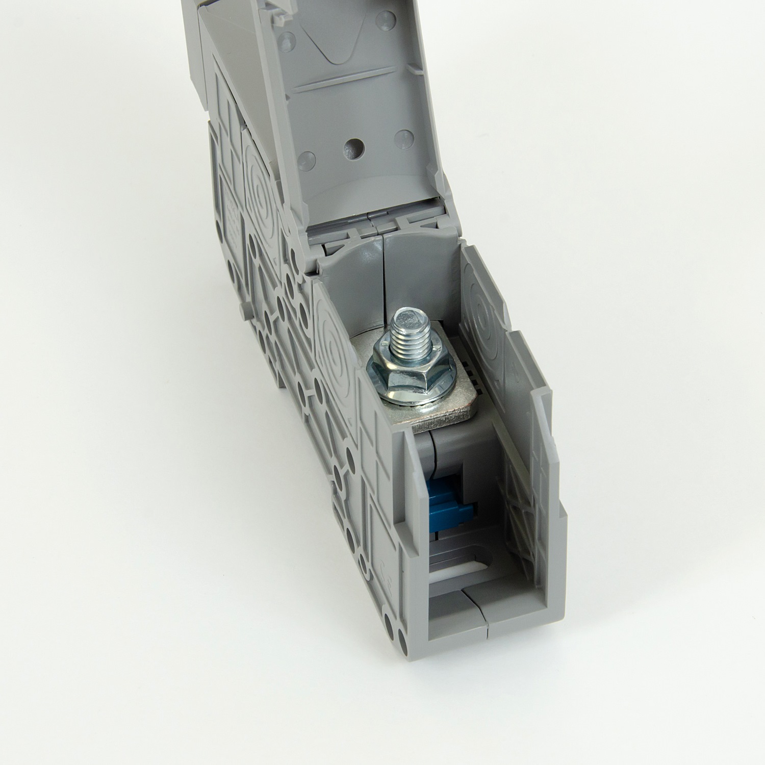ONKA 95mm2 M8 Screw rail connector terminal block DIN rail terminal with protective cover, grey, 1030059 ONKA 95mm2 M8 Screw rail connector terminal block DIN rail terminal with protective cover, grey, 1030059