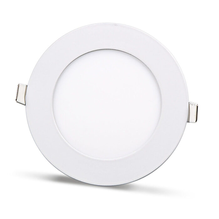 2 pcs - round LED panel 6W / 540Lm white circular recessed (power supply included) 4000K YL10-0607