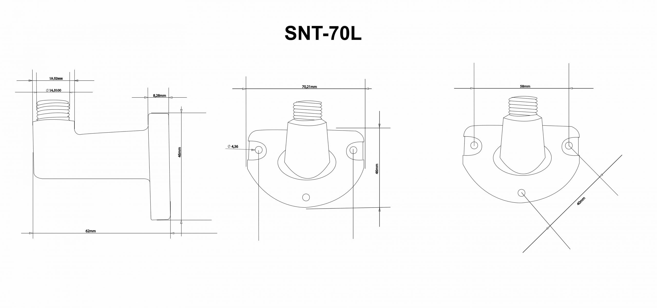 ABS mounting bracket / mounting angle / wall bracket for signal posts ABS mounting bracket / mounting angle / wall bracket for signal posts