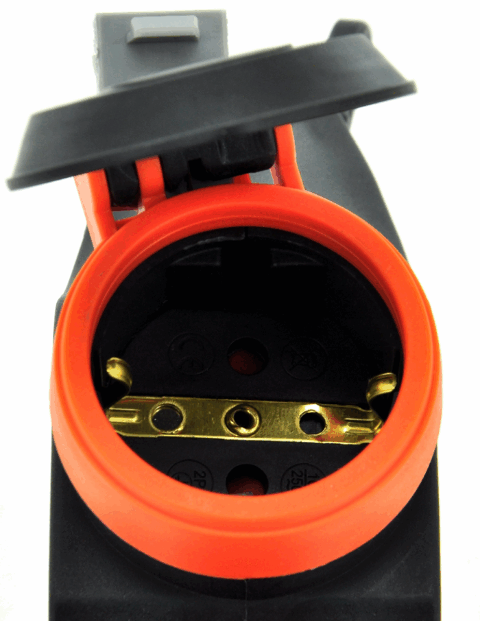 Hub rubber T-type Schuko splitter with 3 sockets 3WHS-F