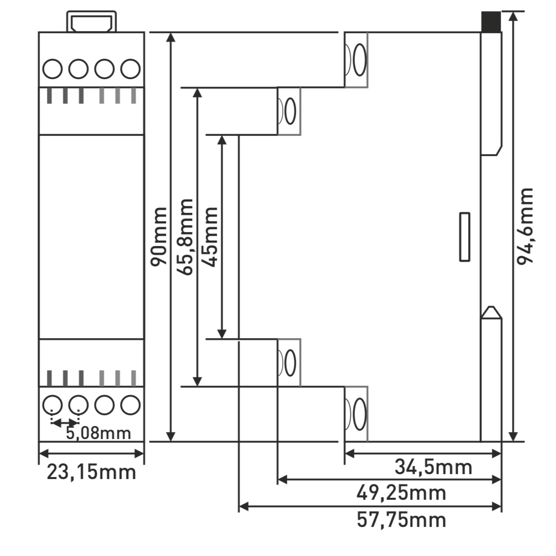 Monitoring/protection three-phase relay for control of overvoltage, undervoltage, asymmetry sequence Monitoring/protection three-phase relay for control of overvoltage, undervoltage, asymmetry sequence