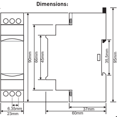 Three-phase monitoring/protection relay for control of phase failure/asym/over-voltage Three-phase monitoring/protection relay for control of phase failure/asym/over-voltage