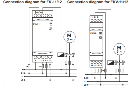 Protective three-phase monitoring relay for controlling the phases trip/asym/trace Protective three-phase monitoring relay for controlling the phases trip/asym/trace