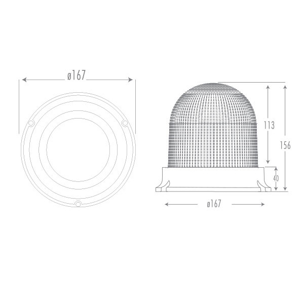 Signal beacon with buzzer, ø125mm, 85-250 V AC/DC Signal beacon with buzzer, ø125mm, 85-250 V AC/DC