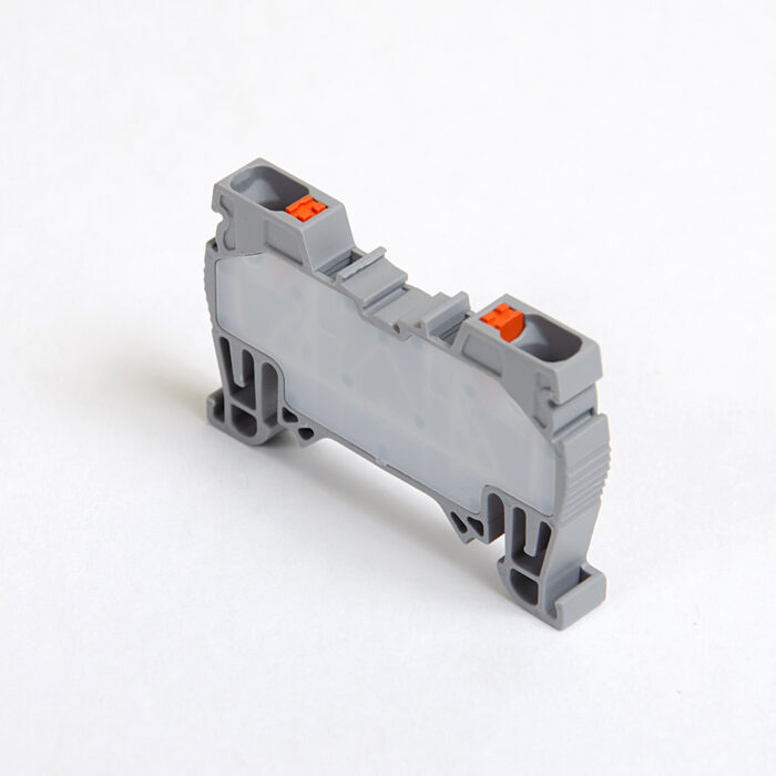 ONKA 4mm2 spring rail connector terminal strip DIN rail terminal strip 2-wire grey, 1020024