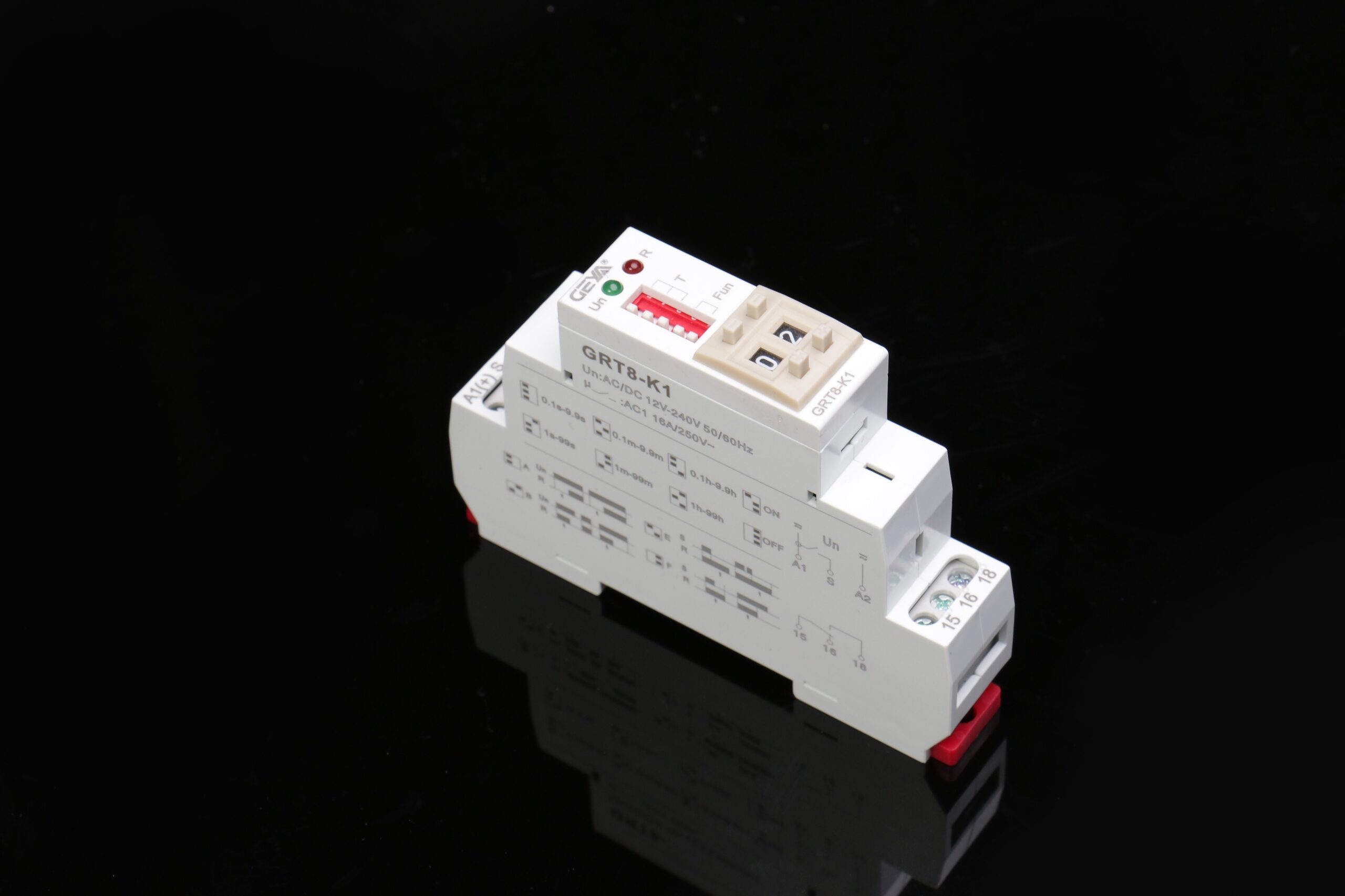 GEYA GRT8-K1 Time delay relay, 4 AC/DC delay modes 12V-240V 50/60HZ GEYA GRT8-K1 Time delay relay, 4 AC/DC delay modes 12V-240V 50/60HZ