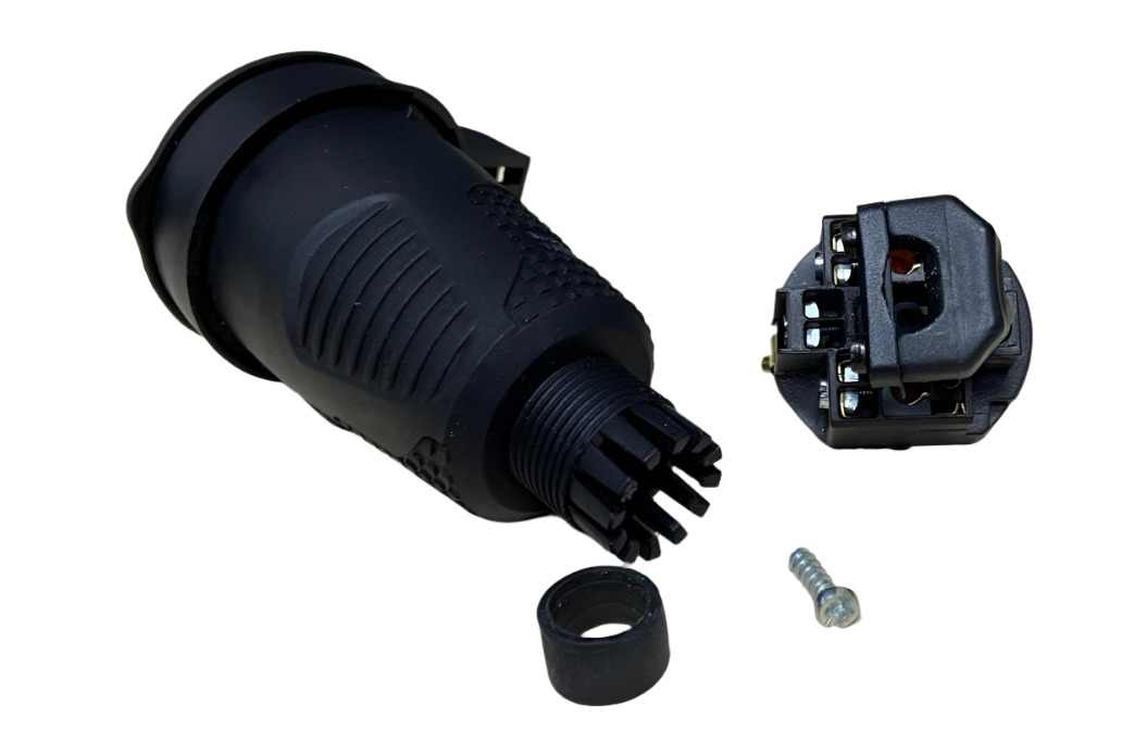Hermetic black rubber socket IP54 with flap 2P+Z 16A 250V SCHUKO RDP-F Bylion Hermetic black rubber socket IP54 with flap 2P+Z 16A 250V SCHUKO RDP-F Bylion