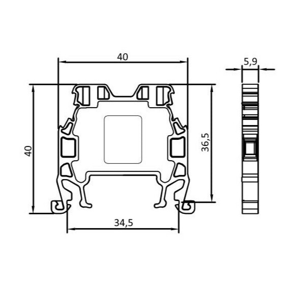 ONKA 2.5mm2 Screw rail connector terminal block DIN rail terminal 2-wire blue, 1010015 ONKA 2.5mm2 Screw rail connector terminal block DIN rail terminal 2-wire blue, 1010015