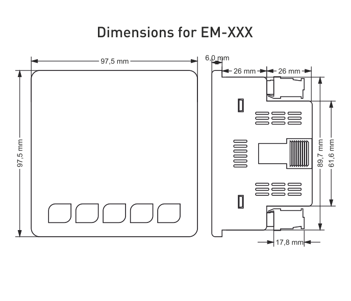3-Phase Digital Panel Meters Current Multimeter Voltage Frequency Indicator 3-Phase Digital Panel Meters Current Multimeter Voltage Frequency Indicator