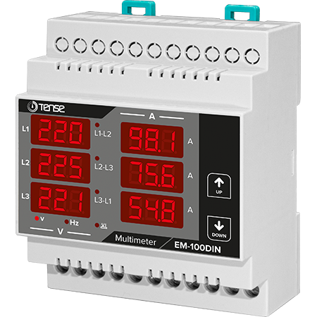 3-Phase Digital Panel Multimeter DIN Current, Voltage and Frequency Indicator 3-Phase Digital Panel Multimeter DIN Current, Voltage and Frequency Indicator