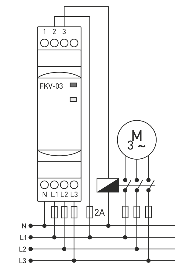 Three-phase monitoring/protection relay for controlling trip/asymmetric/tracking phases Three-phase monitoring/protection relay for controlling trip/asymmetric/tracking phases