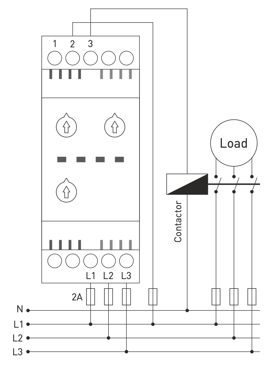 Three-phase monitoring/protection relay for phase/asymmetry/voltage failure control Three-phase monitoring/protection relay for phase/asymmetry/voltage failure control