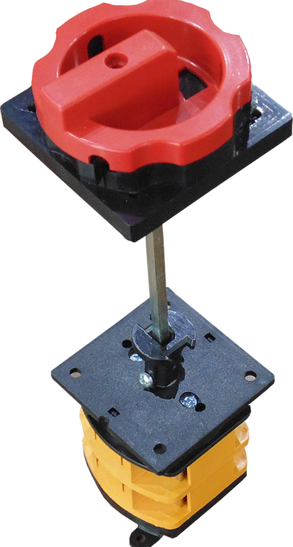 Main switch with metal axis, lockable manual door operator Main switch with metal axis, lockable manual door operator