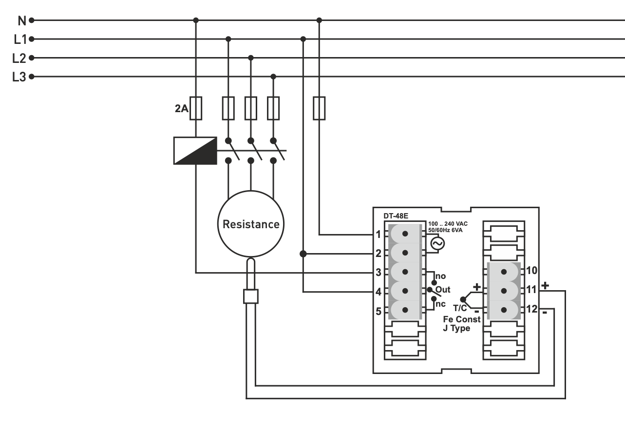 High precision temperature controller for panel mounting ON - OFF up to 600ºC High precision temperature controller for panel mounting ON - OFF up to 600ºC