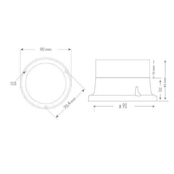 SNT-M725, SNT-M715 signal beacon with buzzer, ø70mm SNT-M725, SNT-M715 signal beacon with buzzer, ø70mm