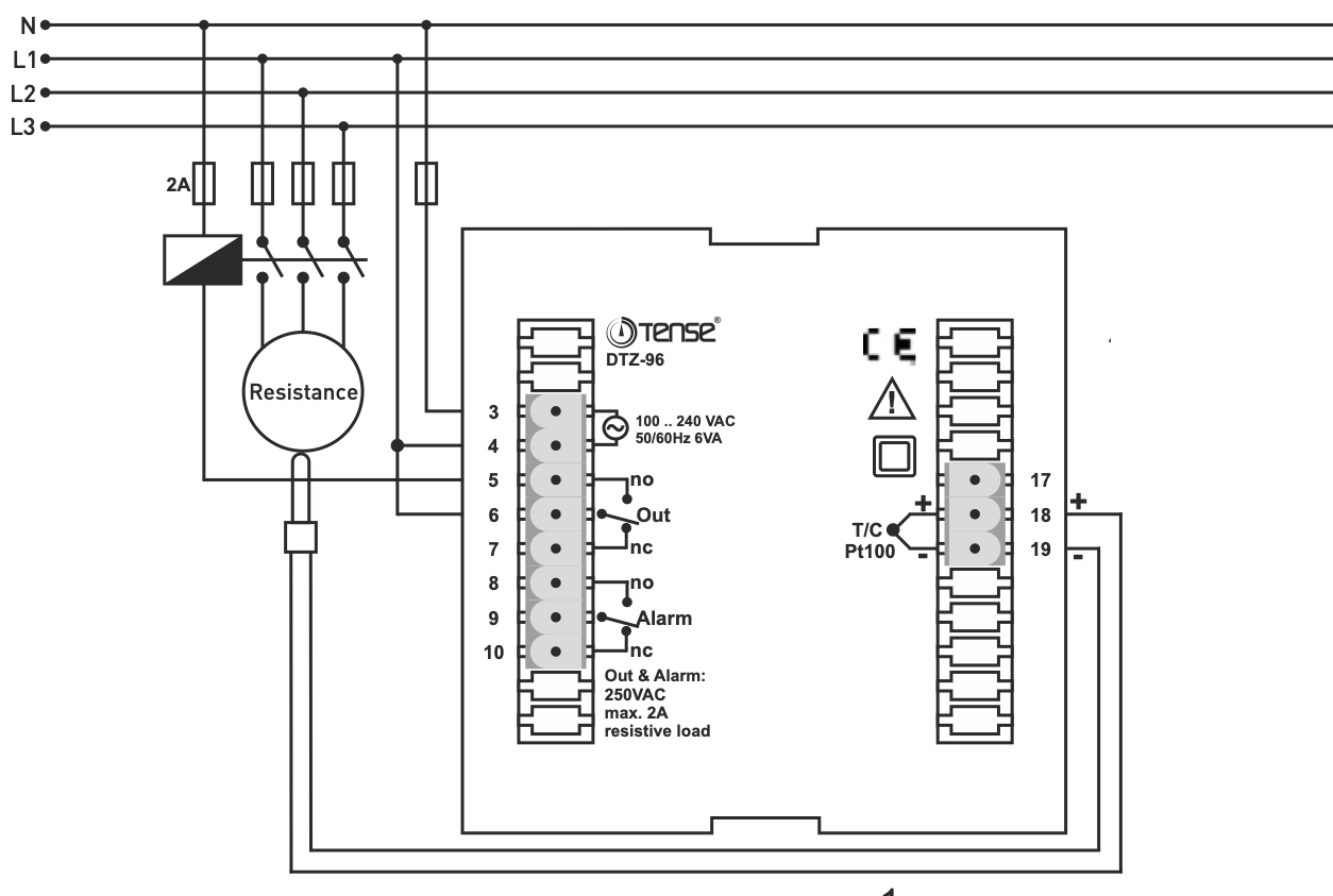 Microprocessor PID temperature controller with timer for panel mounting 1750°C Microprocessor PID temperature controller with timer for panel mounting 1750°C