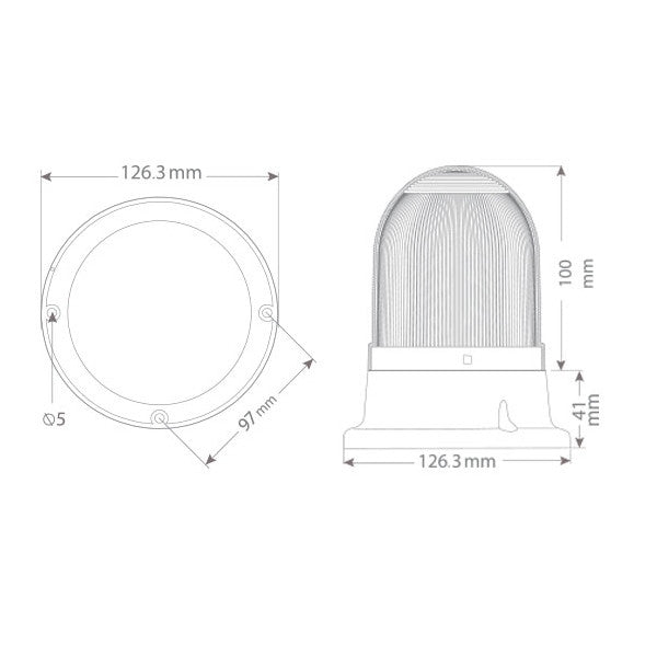 Signal beacon series SNT-100 with buzzer, ø100mm, SNT-125-B, 85-250 V AC/DC Signal beacon series SNT-100 with buzzer, ø100mm, SNT-125-B, 85-250 V AC/DC