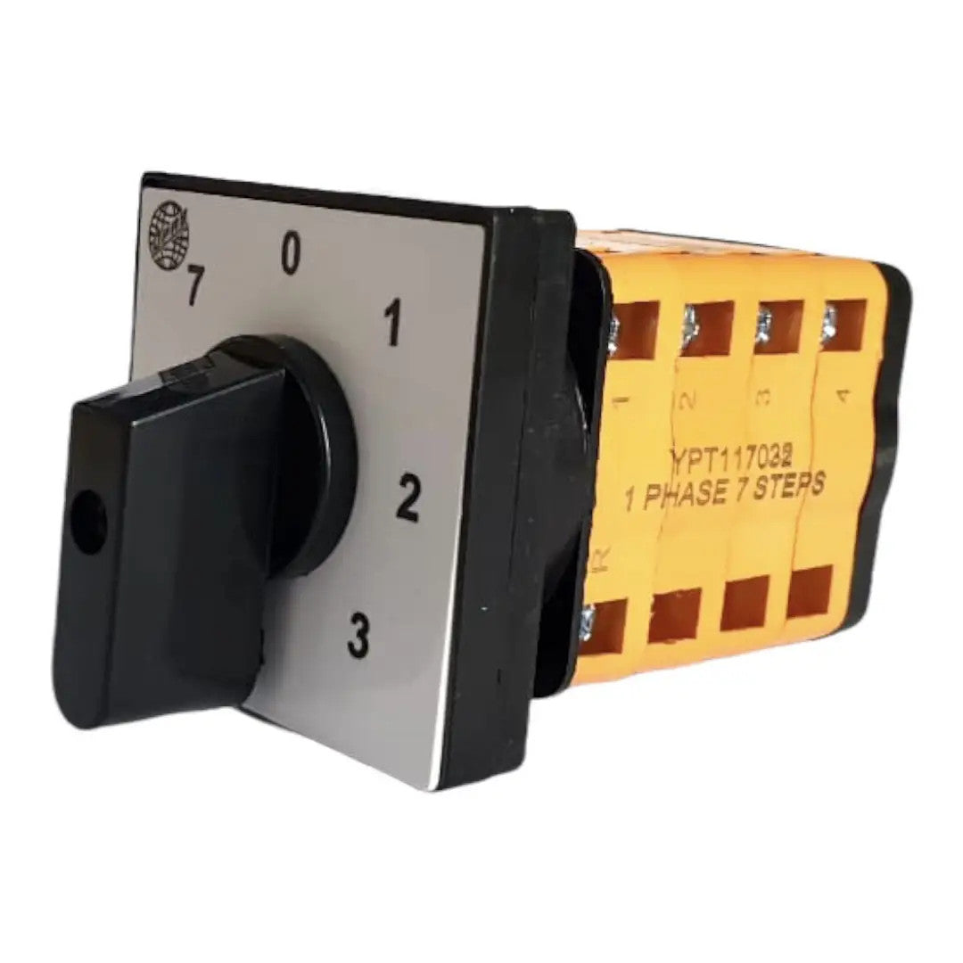 Step switch 0-1-2-3-4-5-6-7 degree rotary switch , 1 pole, 10-160A Step switch 0-1-2-3-4-5-6-7 degree rotary switch , 1 pole, 10-160A