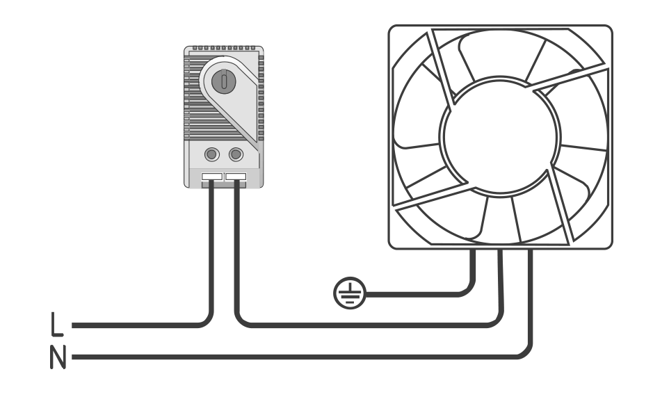 Bimetal cooling thermostat NO switching, range 0-60°C - temperature switches Bimetal cooling thermostat NO switching, range 0-60°C - temperature switches