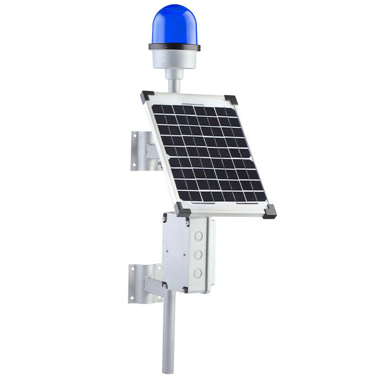 Barrier flasher with solar panel Barrier flasher with solar panel
