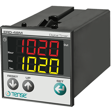 Multifunctional time relay 2x4 LED display for panel/door mounting Multifunctional time relay 2x4 LED display for panel/door mounting