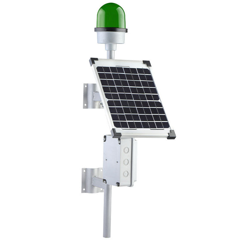 Barrier flasher with solar panel Barrier flasher with solar panel