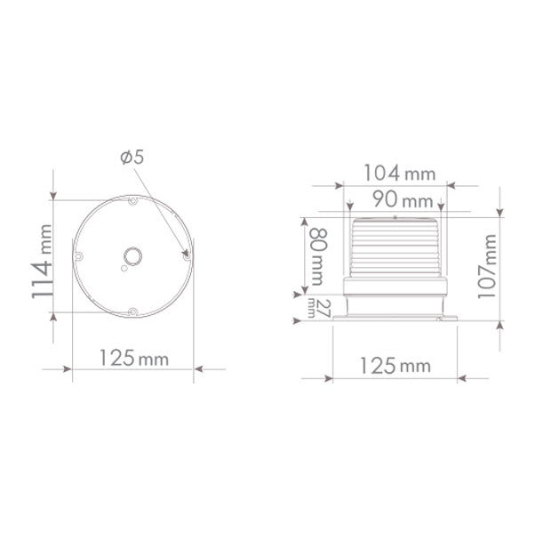 rotating beacon with buzzer, ø90mm, 85-250V AC/DC rotating beacon with buzzer, ø90mm, 85-250V AC/DC